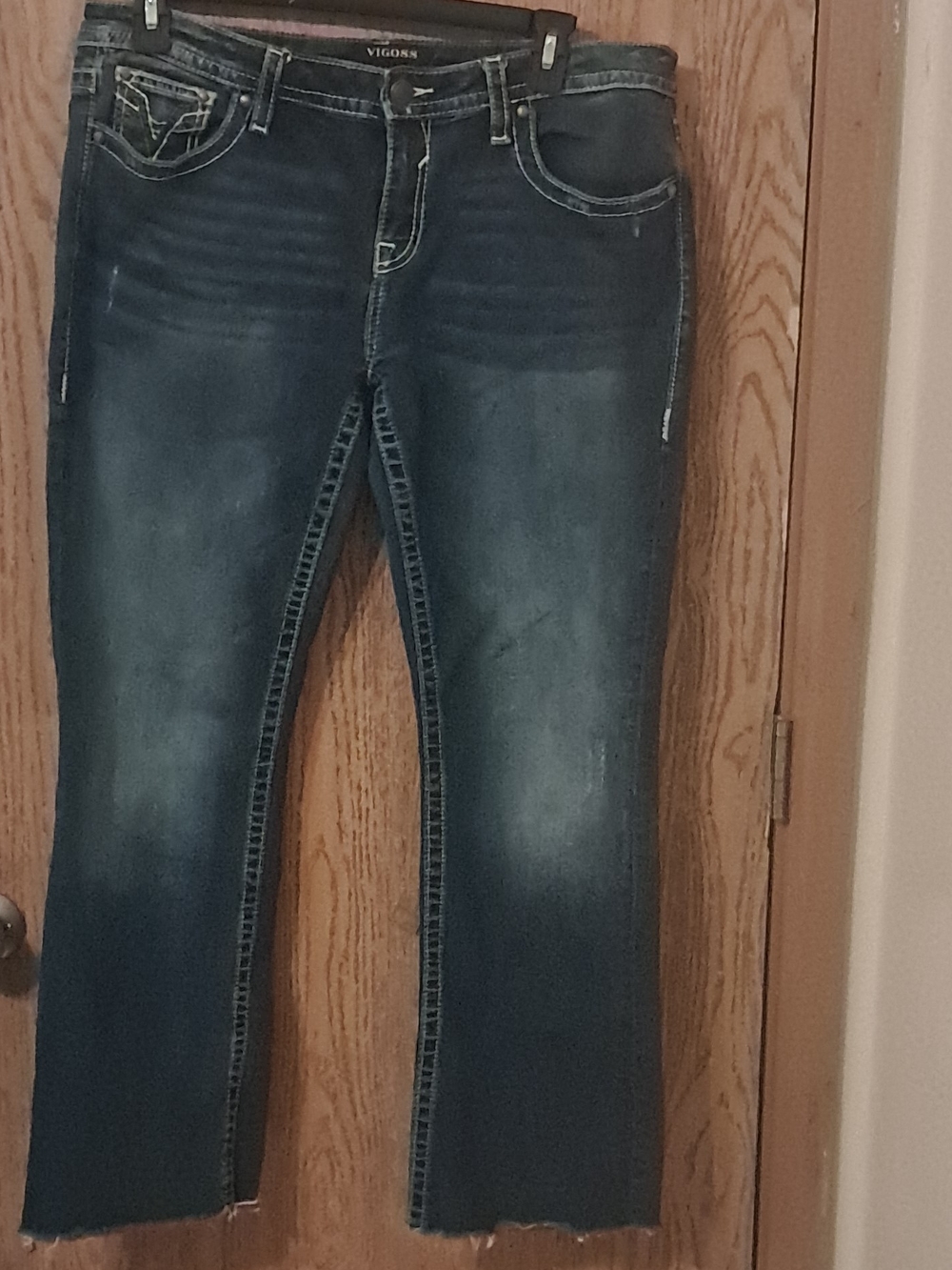 Vigoss Women's Dark Wash Straight Jeans 15/16